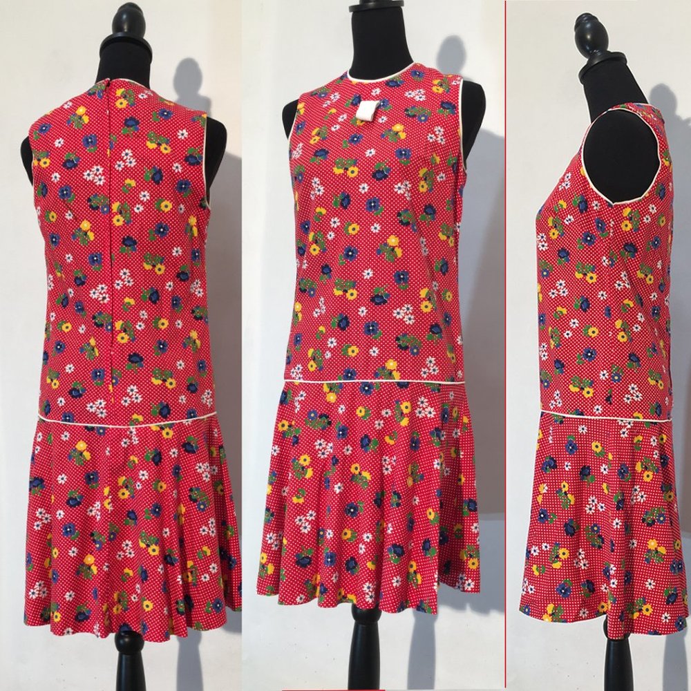 Vintage 60s Flower Power Dress